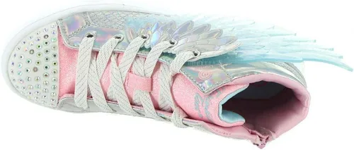Vista 3 de Skechers Tenis Twinkle Toes TWI-Lites 2.0 con alas de unicornio para niñas