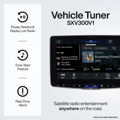 Vista 2 de Sintonizador de radio por satélite para vehículo, de SiriusXM, talla única , Negro