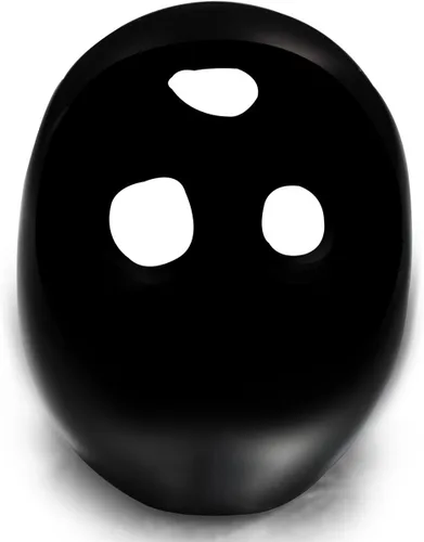 Vista 5 de Skullis Cabeza de calavera de cristal de obsidiana negra de 2.0 pulgadas, escultura de arte fino de piedras preciosas talladas a mano, estatua