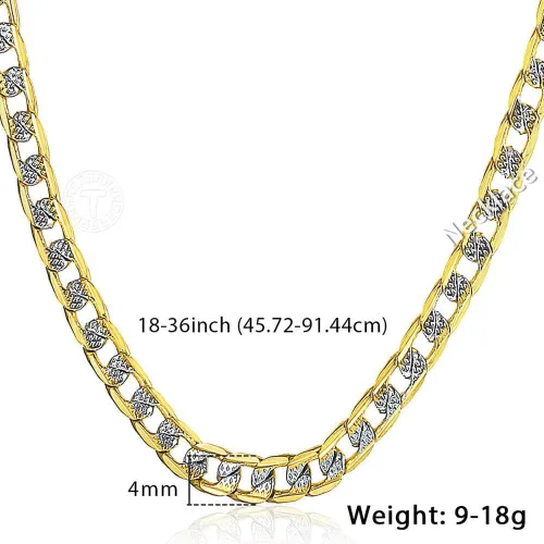 Vista 2 de Trendsmax Collar de cadena de eslabones cubanos de 0.157 in para hombre y mujer, color dorado y plateado, regalo de 18 a 30 pulgadas