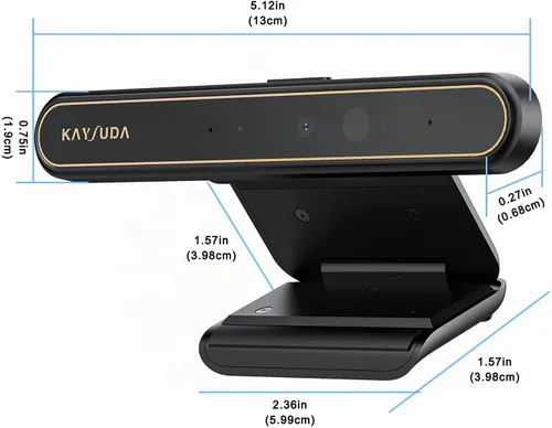 Vista 5 de Cámara USB IR de reconocimiento facial para Windows Hello, RGB 1080P (nivel de entrada) Webcam con micrófono dual