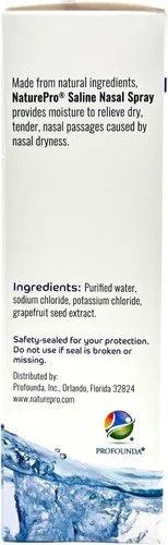 Vista 3 de Spray nasal salino natural, 0.75 onzas líquidas, Kosher, fórmula hidratante de doble sal (paquete de 2)