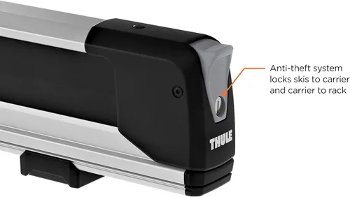 Vista 6 de Thule SnowPack Extender - Portaesquíes y snowboard (capacidad para 6 pares/4 tablas), plateado