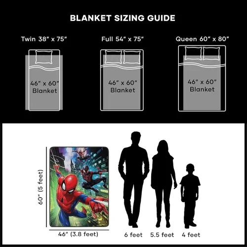 Vista 2 de Northwest Manta de Spiderman Micro Raschel, 46" x 60", Swing City