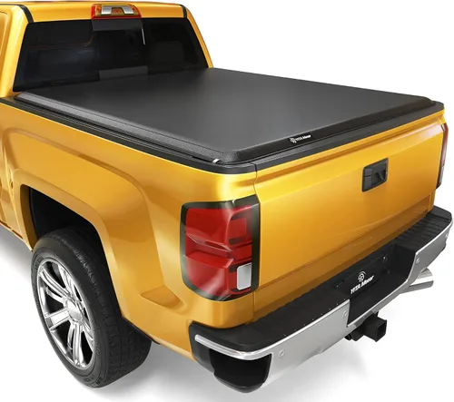 Vista 15 de YITAMOTOR - Funda rígida de triple pliegue para tonneau de camioneta de 5.8 pies, compatible con GMC Sierra 1500 y Chevy Silverado 2007 al 2013
