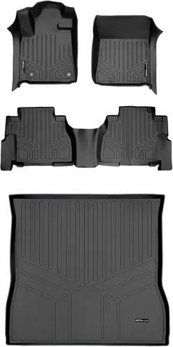 Vista 8 de MAXLINER Alfombrillas de suelo de ajuste personalizado de tercera fila, color negro, compatibles con Toyota Sequoia 2008-2022