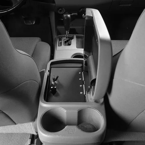 Vista 4 de Hooke Road Tacoma - Caja de seguridad para consola central, almacenamiento adicional, compatible con camioneta Toyota Tacoma 05-15 de 2ª