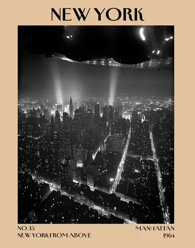 Vista 7 de K&L DESIGN CO. Impresión artística retro vintage de Nueva York, póster sin marco de 11 x 14 pulgadas, recuerdos de la ciudad de Nueva York, bonita