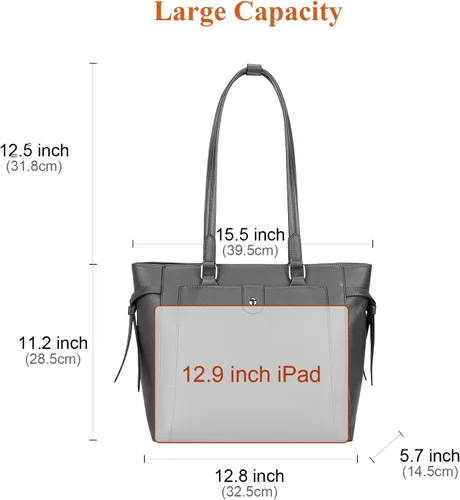 Vista 5 de Over Earth Bolso de hombro de cuero PU para mujer, bolso de trabajo casual
