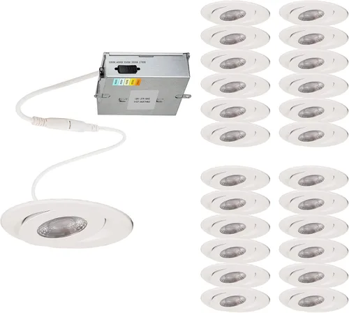 Vista 19 de WAC Lighting Lotos - Luz LED empotrable redonda ajustable de 2 pulgadas, 3000K blanco cálido, 6W, 530 lúmenes, clasificación IC hermética, 120V-277V