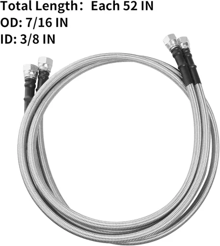 Vista 3 de MuHize Líneas de refrigeración de transmisión de 52 pulgadas 6AN - Línea de transmisión trenzada de acero SAE para TH400 TH350 700R4, compatible
