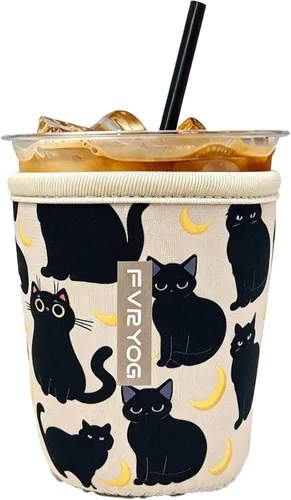 Vista 108 de Reusable Insulated Neoprene Iced Coffee Sleeves for Iced Coffee Cups, Coffee Coolies sleeves for Iced & Hot Drinks