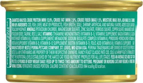 Vista 9 de Purina Fancy Feast Paté - Comida húmeda enlatada para gatos adultos, Paté clásico