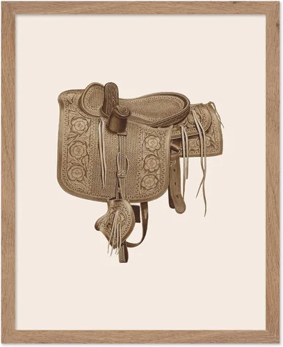 Vista 34 de Poster Master Póster vintage de cuero para silla de montar, estampado retro de vaquero, arte de silla de montar, diseño occidental, impresión