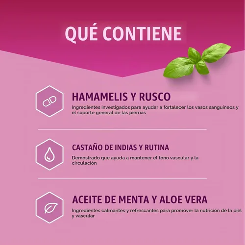 Vista 2 de Approved Science Varicosil - Suplemento de apoyo para las venas varicosas - 1 botella (45 cápsulas) + 1 crema (2 fl oz) - Vegano