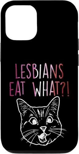 Vista 28 de Lesbians Eat What Sorprised Cat Funny LGBT Gay Pride - Carcasa para iPhone 16