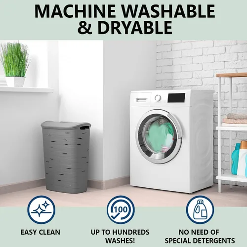 Vista 7 de Almohadilla para cama reutilizable, lavable a máquina y se puede secar en secadora, impermeable, extra absorbente, cuidado personal y clasificación