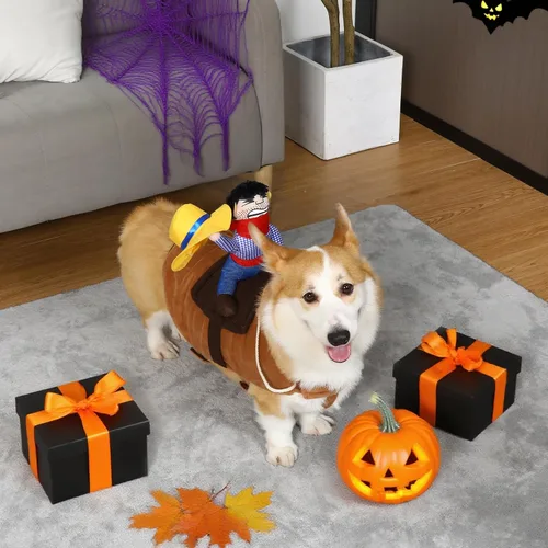 Vista 5 de T2Y - Disfraz de vaquero para perro, disfraz de Halloween para perros