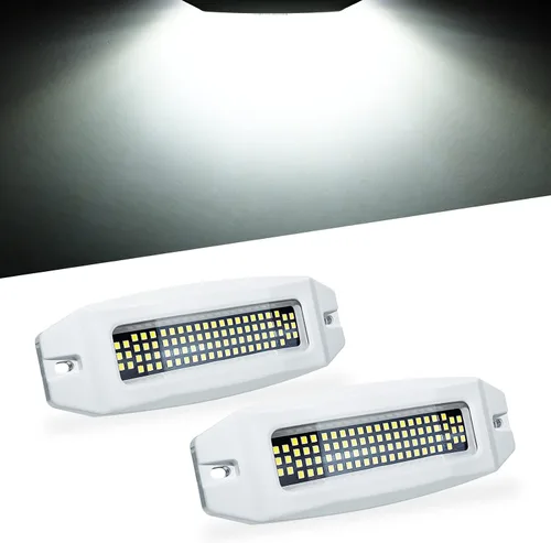 Vista 9 de UCINNOVATE 2X Luces LED Marinas para Barco de 6.9", 3000LM 84LED Luces de Popa Impermeables, Luz Subacuática para Yates, Barcos, Velero, Pontón