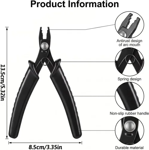 Vista 2 de Alicates para engarzar cuentas para hacer joyas, herramienta de crimpado de cuentas de bricolaje Professional Bead Crimping Pliers Tool for Jewelry