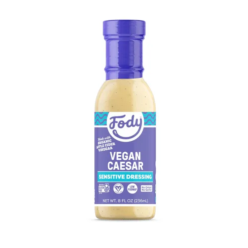Vista 8 de Aderezo para ensalada balsámico Fody Foods, 8 Oz, sin ajo ni cebolla, certificado bajo en FODMAP, apto para intestino y SII, vegano, no transgénico