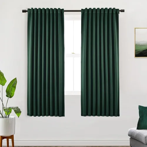 Vista 83 de SHINELAND Cortinas opacas cortas para ventanas de dormitorio, cortinas de baño, 45 pulgadas de largo