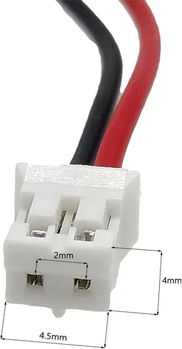 Vista 7 de Número de pieza verificado MSDS: 654060, batería recargable de iones de polímero de litio Li Lipo de 3.7V 2000mAh con conector JST de 2 pines