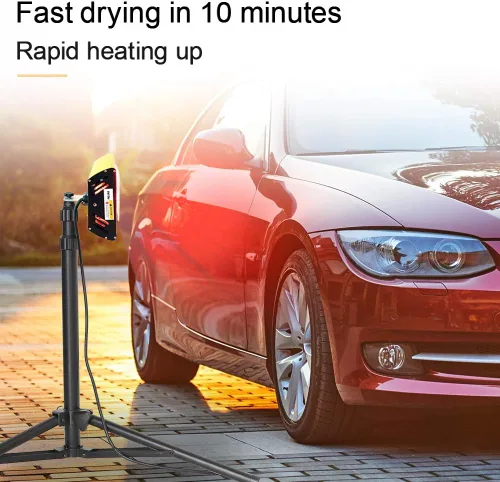 Vista 7 de DATOUBOSS Lámpara infrarroja para hornear pintura 2000w secador de secado de onda corta lámpara con soporte
