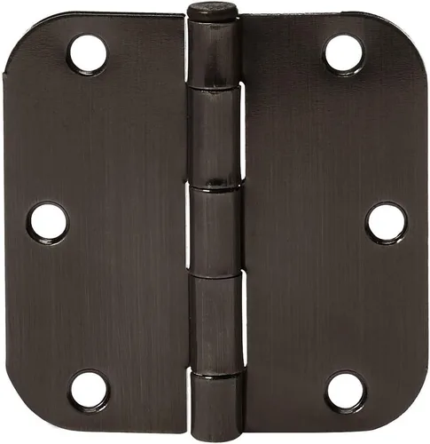 Vista 7 de Amazon Basics Bisagras de puerta interior redondeadas resistentes de radio 5/8, 3.5 x 3.5 pulgadas, paquete de 18, negro mate