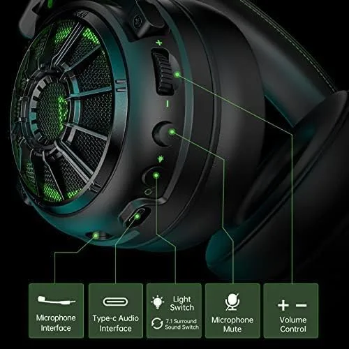 Vista 8 de EKSA StarEngine Pro - Auriculares para juegos de PC, sonido envolvente 7.1 para PS4 PS5 Xbox, micrófono inteligente con cancelación de ruido