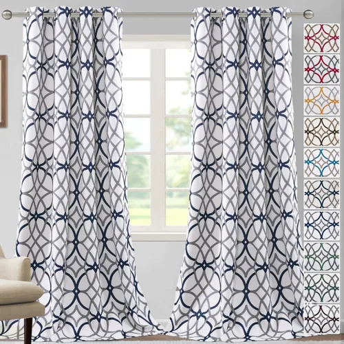 Vista 9 de H.VERSAILTEX Cortinas opacas de 63 pulgadas de largo, juego de 2 paneles de cortinas térmicas y cortinas para tratamiento de ventana, reducción
