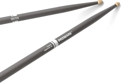 Vista 21 de Promark American Hickory Classic 5A - Baquetas de nogal americano, punta de bellota, azul - Par individual