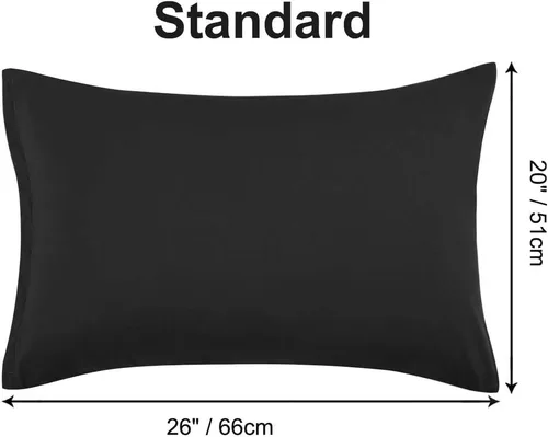 Vista 7 de PiccoCasa Fundas de almohada con cremallera, 100% microfibra cepillada de poliéster, juego de 2, fundas de almohada estándar suaves y cómodas
