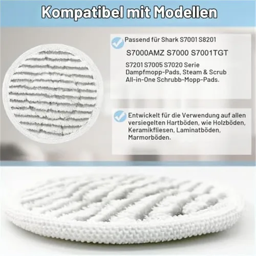 Vista 3 de Steam Mop Pads Compatible with Shark S7001 S7201 S8201