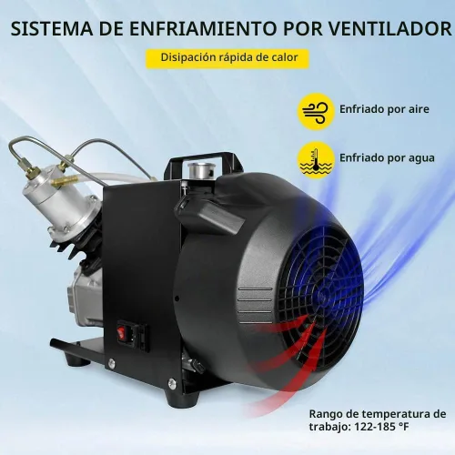 Vista 4 de TUXING 4500PSI/30Mpa PCP compresor mini cilindro doble para el tanque