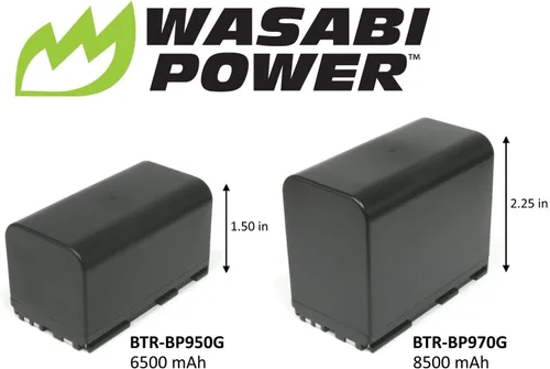 Vista 2 de Wasabi Power Paquete de 2 cargadores de batería para Canon BP-970G, BP-975 y Canon EOS C100 Mark II, C300 PL, C500 PL, GL2, XF200, XF205, XF300