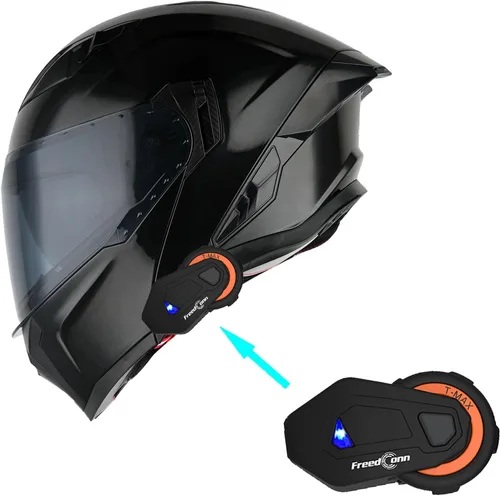 Vista 10 de 1Storm Casco integral modular/abatible con doble visera y protección solar para motocicleta de calle + Un escudo transparente adicional: KT928