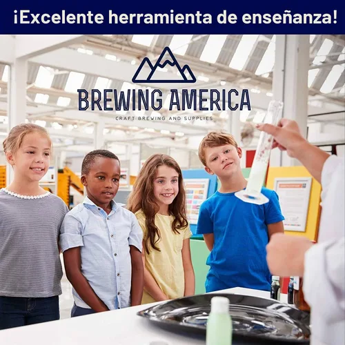 Vista 3 de Brewing America Vaso cilíndrico graduado de plástico de 3.4 fl oz – Frasco de tubo de ensayo de medición científica de 3.4 fl oz, marcado de 2