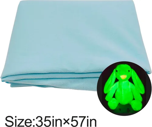 Vista 4 de Tela que brilla en la oscuridad, tela brillante para coser ropa, tela de poliéster luminosa para tela iluminada para ropa, decoraciones, suministros