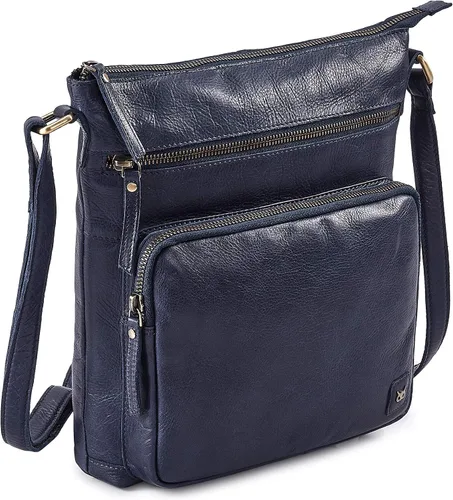 Vista 11 de Bolsos cruzados de cuero genuino y carteras para mujeres, bolsos de hombro cruzados hechos a mano, elegantes y modernos