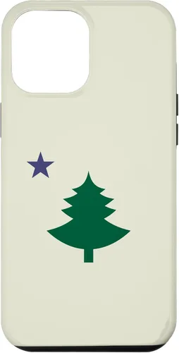Vista 26 de Original Old Maine State Flag 1901 Pine Tree Star Case for iPhone 17