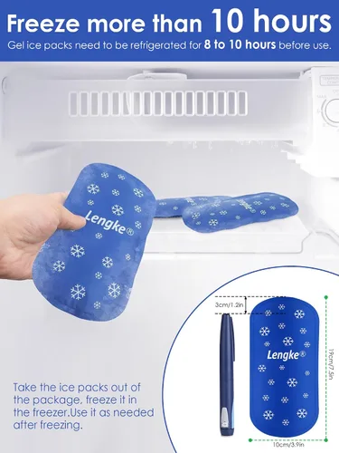 Vista 3 de YOUSHARES Ice Pakcs - Funda de viaje para enfriador de insulina, 2 paquetes de hielo grandes de 5.64 oz para diabetes, bolsas de hielo reutilizables