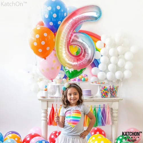 Vista 1267 de KatchOn Globo negro del número 1 de 40 pulgadas, globo de feliz cumpleaños Large Mylar Number One Balloon for 1st Birthday Decorations, Foil