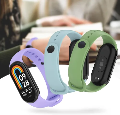 Vista 5 de AWINNER Bandas compatibles con Xiaomi Mi Band 8 Smartwatch Pulseras de repuesto para Mi 8