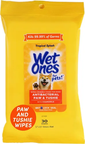 Vista 11 de Wet Ones Paquete Mixto de 18 Piezas de Toallitas Húmedas para Humanos y Mascotas, Aroma Tropical Splash 10 Paquetes de Toallitas Antibacterianas