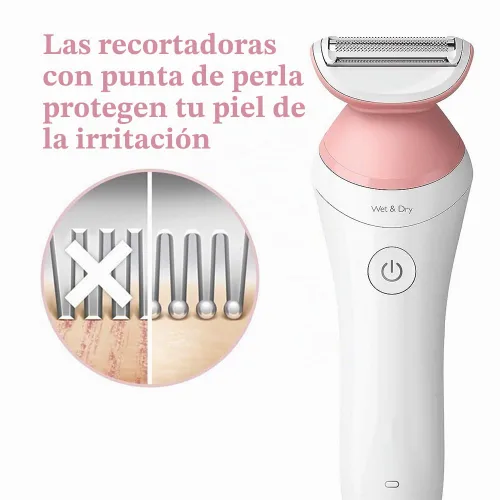 Vista 5 de Cabezal de repuesto BRL136 de 2 unidades para modelos Philips Satinshave BRL146 Beauty Lady - Cuchilla de repuesto para afeitadora