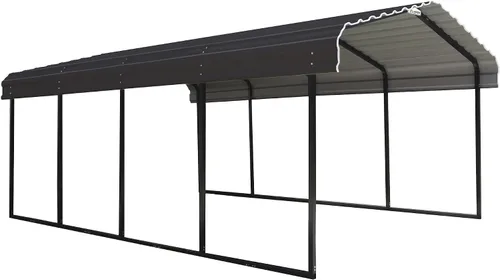 Vista 19 de Arrow Cobertizos exclusivos de Amazon de 10 x 15 x 7 pies de calibre 29 con paneles de techo de acero galvanizado y kit de recinto, cáscara de huevo