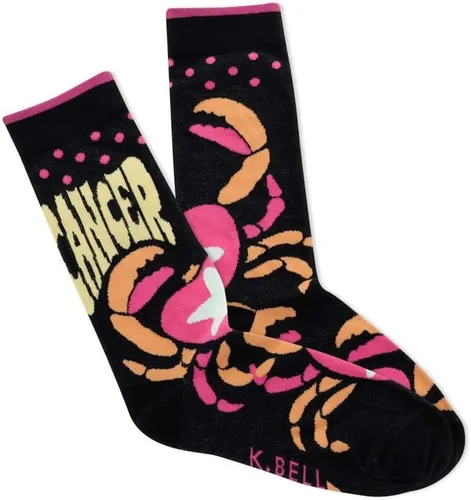 Vista 18 de K. Bell, calcetines retro varsity de lechuga para mujer Adultish (negro)