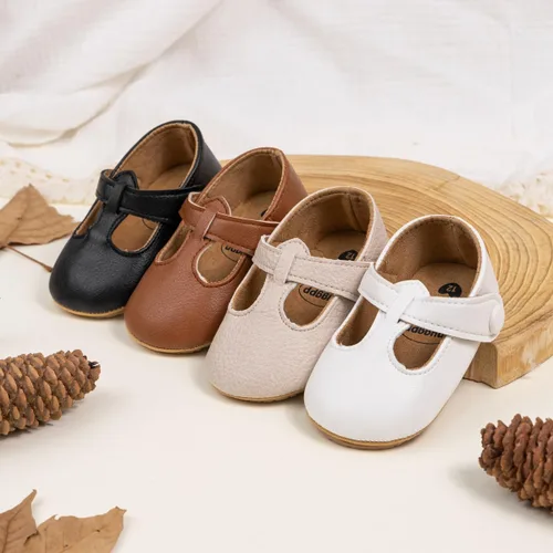 Vista 2 de Miamooi Zapatos de vestir de boda para bebés y niñas, zapatos de ballet con lazo de princesa Mary Jane, zapatos planos para primeros pasos, zapatos