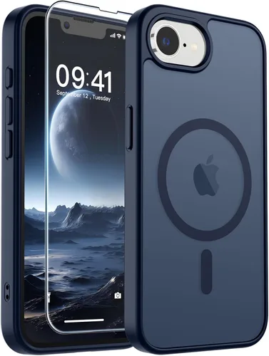 Vista 242 de SUPFINE Funda magnética para iPhone SE 2022 (3ª)/2020 (2ª), iPhone 8 (compatible con MagSafe) (protección contra caídas de grado militar), funda